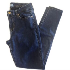 7 For All Mankind b(air) Denim, The Skinny, Dark Blue Wash Jeans, 29